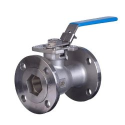 Jacketed Single Piece 2 Way Ball Valve Flanged