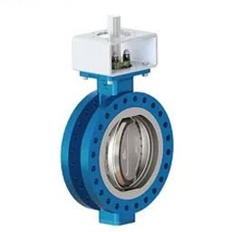 Triple Eccentric Offset Disc Double Flange Butterfly Valve Manufacturer